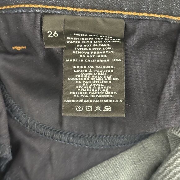 J BRAND Maria Jeans 26 Starless Dark Blue Denim Mid-Rise Casual EUC B27 - Picture 6 of 6